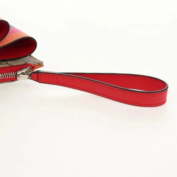 GUCCI GG Supreme Accessory Pouch PVC Beige 457233 Auth 148206V - Picture 10 of 15